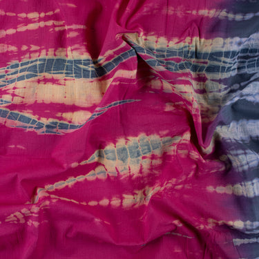 Organic Cotton Tie Dye Shibori Multicolor Dress Fabric