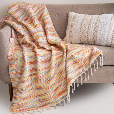 Organic Cotton Woven Sofa Throw Blanket