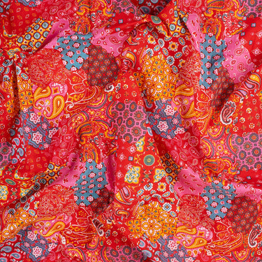 Paisley Hand Block Printed Cotton Summer Dress Fabric