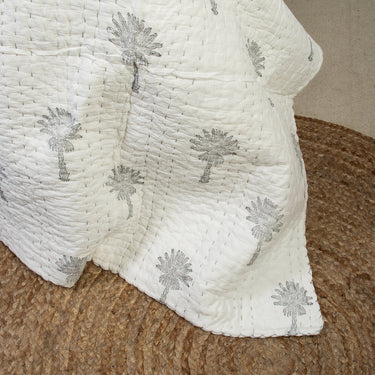 Palm Print Cotton Blanket