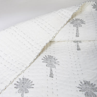 Palm Print Cotton Blanket