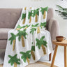 Palm Tree Cozy Gauze Throw Blanket for Sofa Decor
