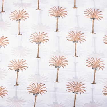 Palm Tree Hand Block Print Fabric