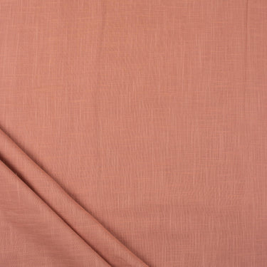 Pastel Rust Solid Cotton Slub Fabric Perfect for Men's Wear
