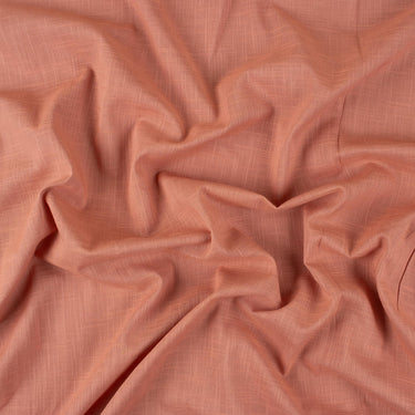 Pastel Rust Solid Cotton Slub Fabric Perfect for Men's Wear