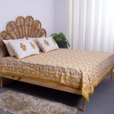 Perfect Gift For Wife Cotton Double Bedsheet With Pillow Cover