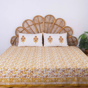 Perfect Gift For Wife Cotton Double Bedsheet With Pillow Cover