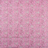 Pink Floral Hand Block Print Cotton Fabric
