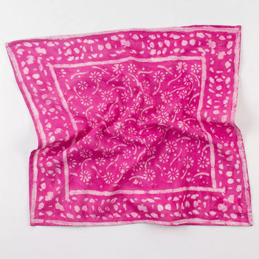 Pink Hand Block Printed Bandana Face Coverup
