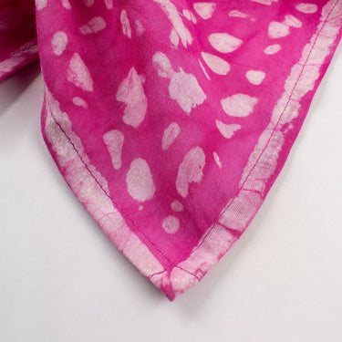 Pink Hand Block Printed Bandana Face Coverup