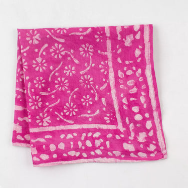 Pink Hand Block Printed Bandana Face Coverup