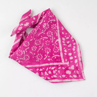 Pink Hand Block Printed Bandana Face Coverup