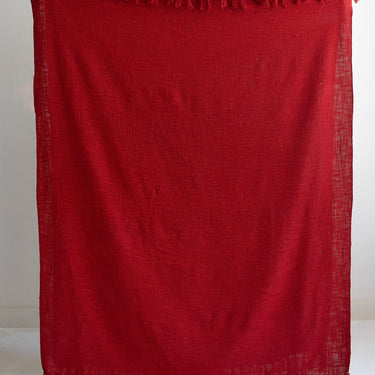 Plain Cotton Sofa Throw Blanket with 2 Cushion Covers - Useful Gift Items for Home