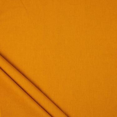 Plain Mustard Yellow Flex Cotton Fabric for Womens Clothing