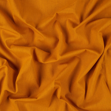 Plain Mustard Yellow Flex Cotton Fabric for Women's Clothing