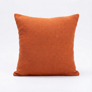 Plain Orange Color Cushion Cover Set for Sofa Decor