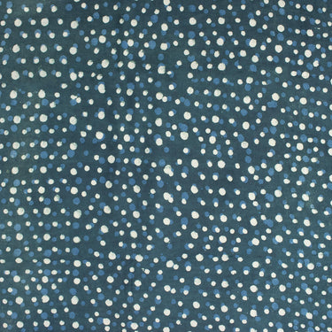 Polka Dot Hand Block Print Fabric for Dress Material