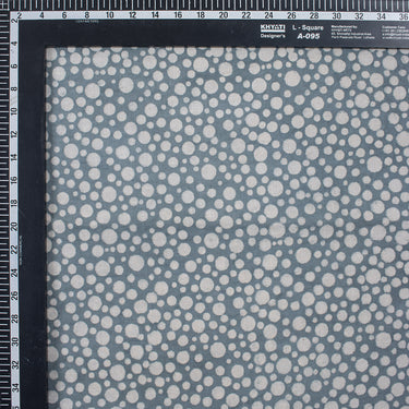 Polkas Dots Dabu Kashish Hand Block Printed Fabric