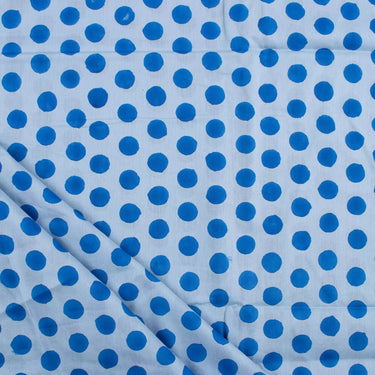 Polkas Dots Organic Cotton Hand Block Printed Fabric
