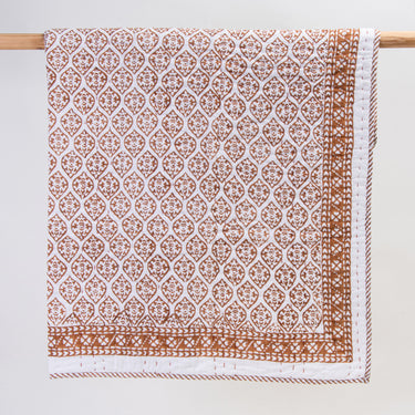 Premium Brown Pure Kantha Cotton Baby Quilt