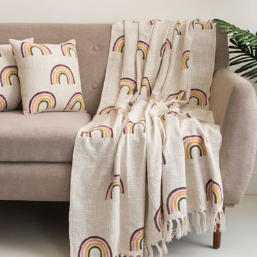 Premium Corporate Gift Printed Sofa Throw & Cushion Cover 