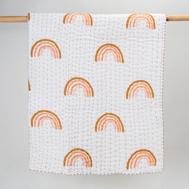 Premium Cotton Baby Blanket Rainbow Print