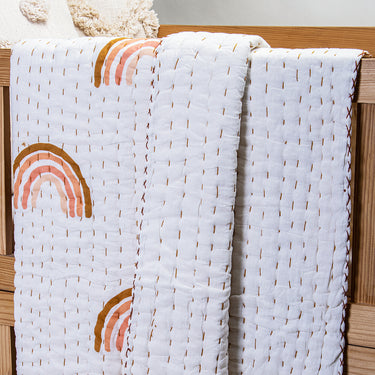 Premium Cotton Baby Blanket Rainbow Print