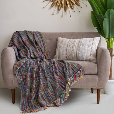 Premium Cotton Woven Sofa Throw Blanket