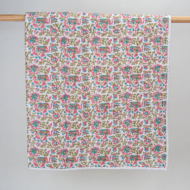 Premium Floral Printed Organic Cotton Baby Blankets For Winter