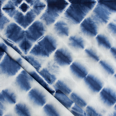 Premium Handmade Blue Tie Dye Shibori Cotton Fabric