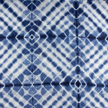 Premium Handmade Blue Tie Dye Shibori Cotton Fabric