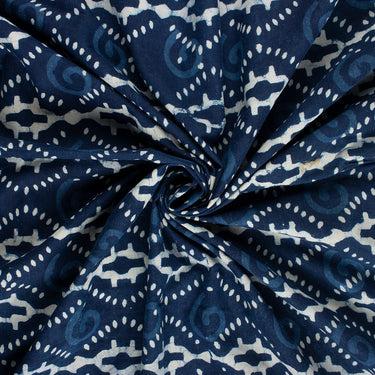 Premium Indigo Hand Block Print Fabric