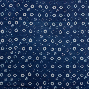 Premium Indigo Pure Cotton Hand Block Print Fabric