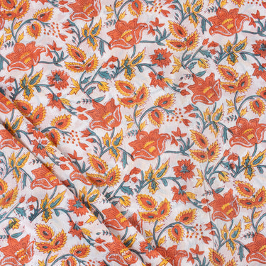 Premium Multicolor Cotton Hand Block Print Fabric