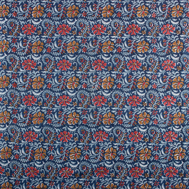Premium Multicolor Floral Hand Block Print Fabric