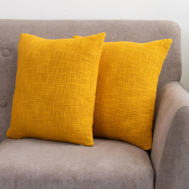 Premium Orange Plain Cushion Covers 16x16 Set of 5