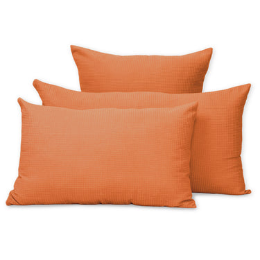 Premium Orange Waffle Cotton Pillow Covers