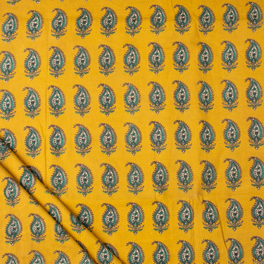 Premium Paisley Bagru Hand Block Printed Fabric 