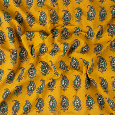 Premium Paisley Bagru Hand Block Printed Fabric 