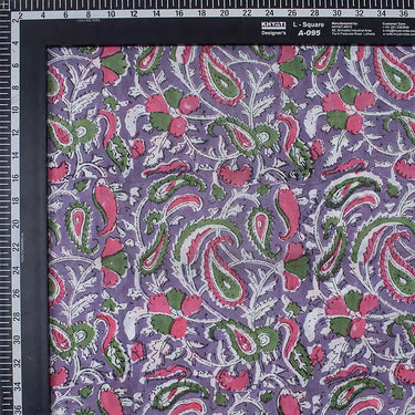 Premium Paisley Cotton Hand Block Printed Fabric