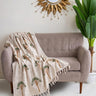 Premium Palm Print Cotton Throws for Sofas