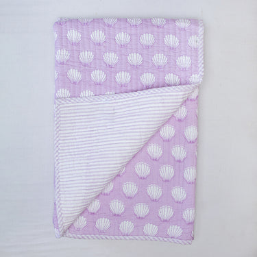 Premium Purple Cotton Baby Quilt
