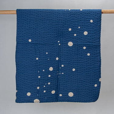 Premium Quality Blue Dyed Cotton Baby Quilt