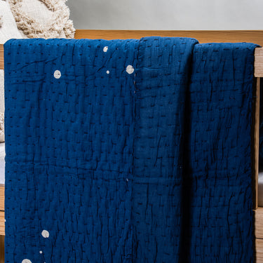 Premium Quality Blue Dyed Cotton Baby Quilt