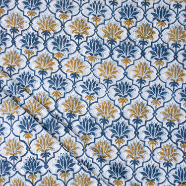 Premium Quality Cotton Floral Hand Block Print Fabric