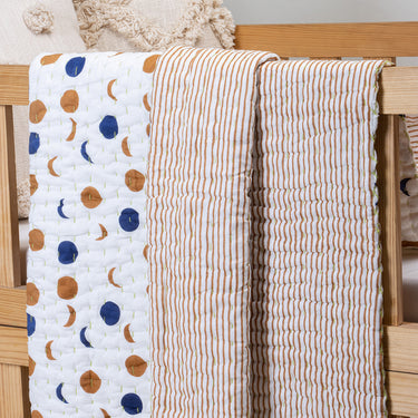 Premium Quality Kantha Block Print Cotton Baby Quilt 