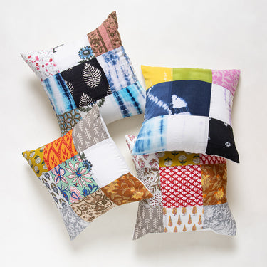 Premium Quality Organic Cotton Patchwork Cushion Cover