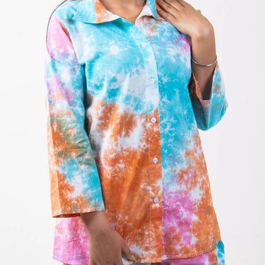 Premium Quality Tie Dye Cotton Cord Set For Women