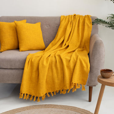 Premium Soft Sofa Throw with 2 Cushion Cover - Best Gifts for Home Decor