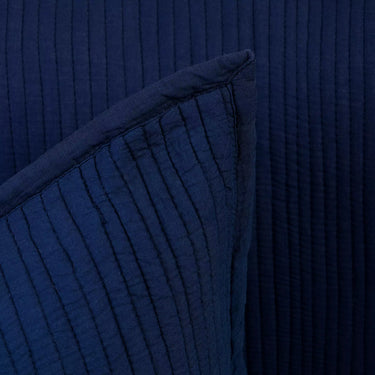 Premium Solid Stripe Cotton Quilted Pillow Cover